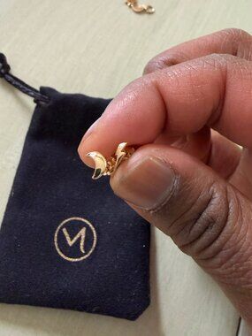 Mejuri 14k Gold Moon & Lightning Bolt Stud Earrings